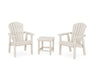 POLYWOOD® Seashell 3-Piece Upright Adirondack Chair Set in Sand
