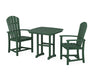 POLYWOOD Palm Coast 3-Piece Dining Set in Green