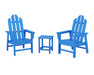 POLYWOOD® Long Island 3-Piece Upright Adirondack Chair Set in Sand