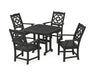 Martha Stewart by POLYWOOD Chinoiserie 5-Piece Dining Set in Black