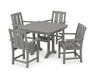 POLYWOOD® Mission 5-Piece Dining Set with Trestle Legs in Slate Grey