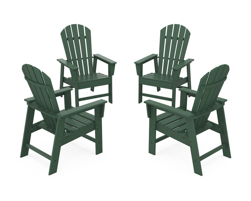 POLYWOOD 4-Piece South Beach Casual Chair Conversation Set in Green