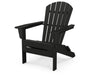 POLYWOOD South Beach Folding Adirondack Chair in Black