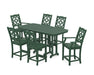 Martha Stewart by POLYWOOD Chinoiserie 7-Piece Counter Set in Green