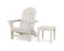 POLYWOOD® Vineyard Grand Adirondack Chair with Side Table in Slate Grey