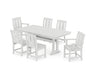 POLYWOOD® Mission 7-Piece Dining Set with Trestle Legs in White