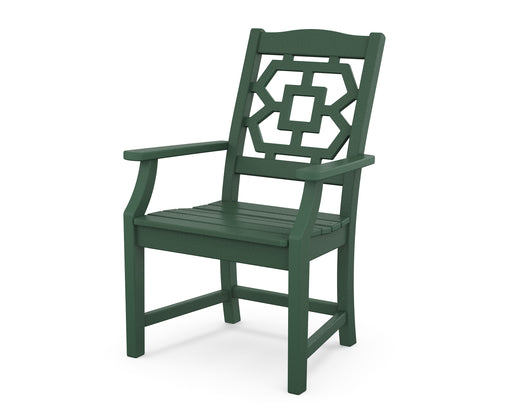 Martha Stewart by POLYWOOD Chinoiserie Dining Arm Chair in Green