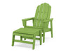 POLYWOOD® Vineyard Grand Upright Adirondack Chair with Ottoman in Mahogany