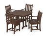 POLYWOOD Traditional Garden 5-Piece Dining Set in Mahogany