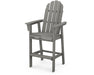 POLYWOOD Vineyard Curveback Adirondack Bar Chair in Slate Grey