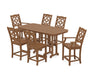 Martha Stewart by POLYWOOD Chinoiserie 7-Piece Counter Set in Teak