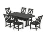 POLYWOOD Braxton 7-Piece Dining Set with Trestle Legs in Black