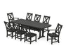 POLYWOOD Braxton 9-Piece Dining Set with Trestle Legs in Black
