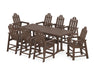 POLYWOOD® Long Island 9-Piece Farmhouse Counter Set with Trestle Legs in Sand