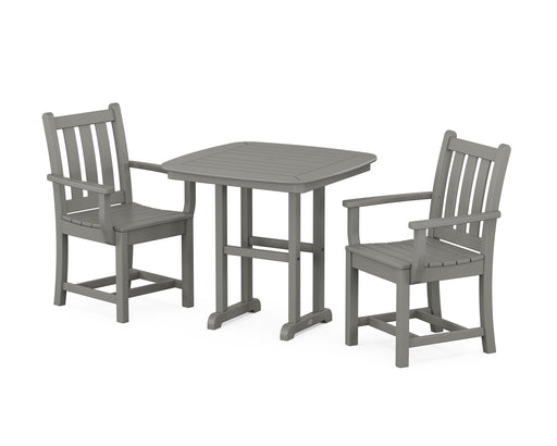 POLYWOOD Traditional Garden 3-Piece Dining Set in Slate Grey