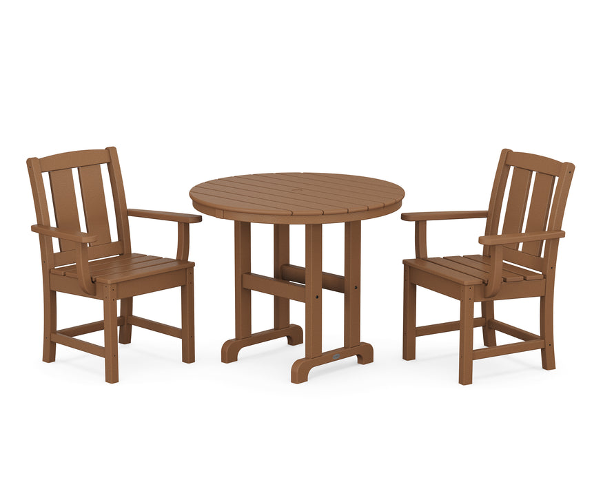 POLYWOOD® Mission 3-Piece Farmhouse Dining Set in White