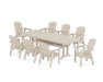 POLYWOOD Seashell 9-Piece Dining Set with Trestle Legs in Sand