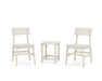 POLYWOOD® Modern Studio Plaza Chair 3-Piece Seating Set in Slate Grey