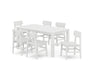 POLYWOOD® Modern Studio Urban Chair 7-Piece Parsons Table Dining Set in White