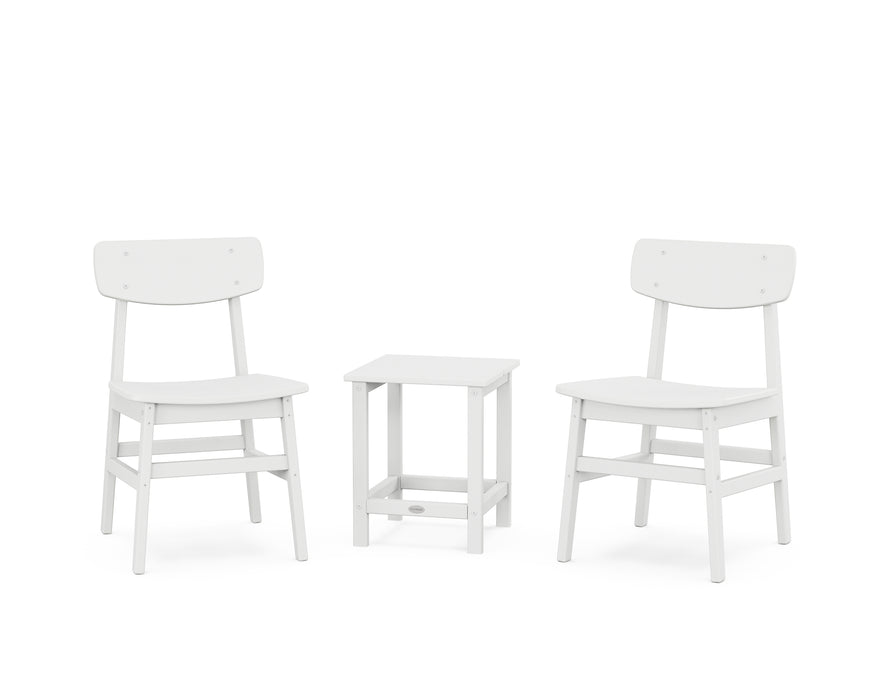 POLYWOOD® Modern Studio Urban Chair 3-Piece Seating Set in White