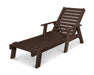 POLYWOOD Captain Chaise with Arms in Mahogany