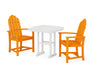 POLYWOOD Classic Adirondack 3-Piece Dining Set in Tangerine