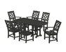 Martha Stewart by POLYWOOD Chinoiserie Arm Chair 7-Piece Dining Set in Black