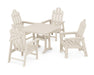 POLYWOOD Long Island 5-Piece Dining Set with Trestle Legs in Sand