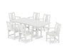 POLYWOOD® Prairie Arm Chair 7-Piece Farmhouse Dining Set in White