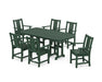 POLYWOOD® Prairie Arm Chair 7-Piece Dining Set in Mahogany