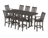 POLYWOOD® Vineyard 9-Piece Bar Set with Trestle Legs in Vintage Coffee