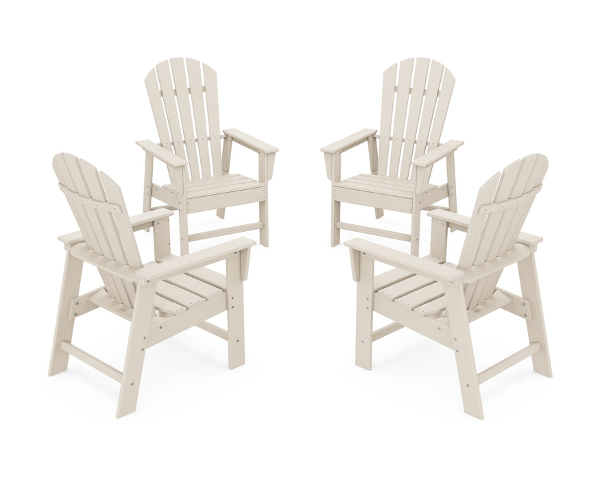 POLYWOOD 4-Piece South Beach Casual Chair Conversation Set in Sand