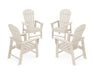 POLYWOOD 4-Piece South Beach Casual Chair Conversation Set in Sand