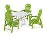POLYWOOD South Beach 5-Piece Farmhouse Dining Set in Lime