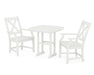 POLYWOOD Braxton 3-Piece Dining Set in Vintage White