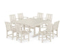 POLYWOOD® Mission 9-Piece Square Dining Set with Trestle Legs in Slate Grey