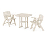 POLYWOOD Nautical Lowback Chair 3-Piece Dining Set in Sand