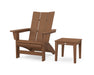 POLYWOOD® Modern Grand Adirondack Chair with Side Table in Teak