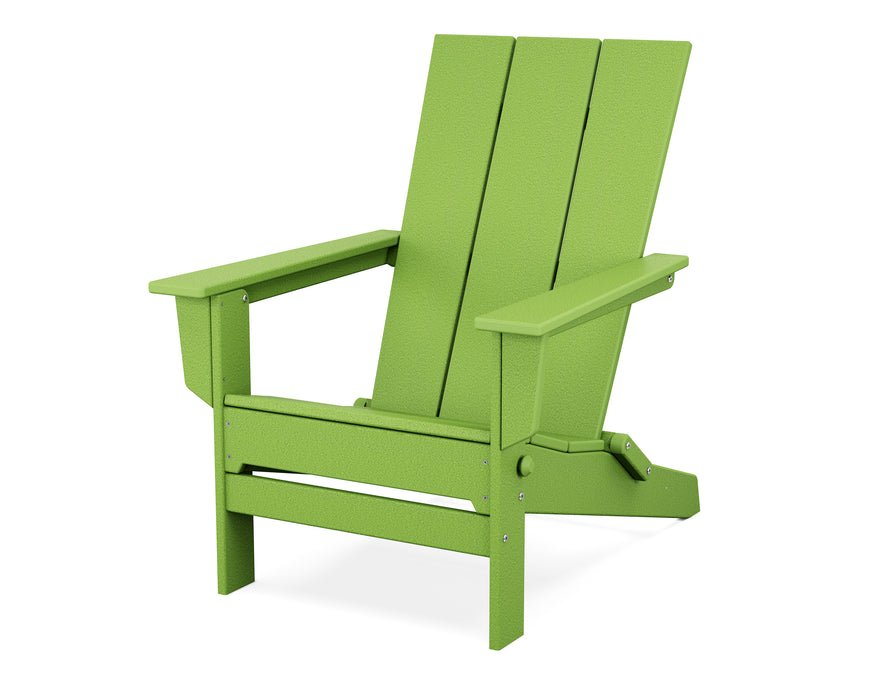 POLYWOOD® Modern Studio Folding Adirondack Chair in Mahogany