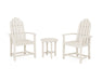 POLYWOOD® Classic 3-Piece Upright Adirondack Chair Set in Sand