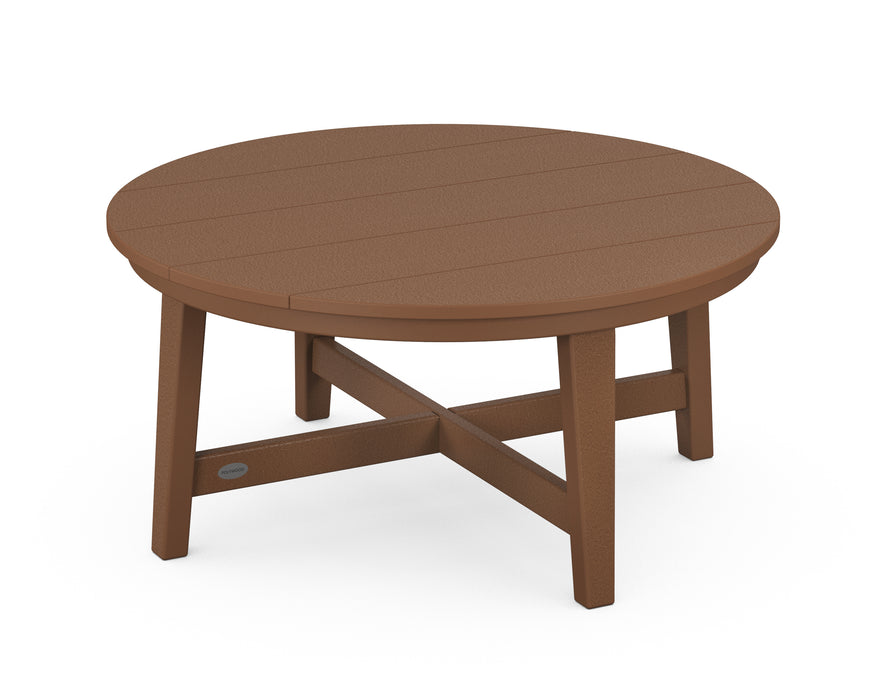 POLYWOOD Newport 36" Round Coffee Table in Teak