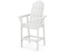 POLYWOOD Vineyard Curveback Adirondack Bar Chair in White