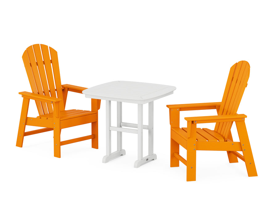 POLYWOOD South Beach 3-Piece Dining Set in Tangerine
