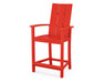 POLYWOOD Modern Adirondack Counter Chair in Sunset Red