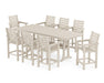 POLYWOOD® Captain 9-Piece Counter Set with Trestle Legs in Sand