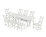 POLYWOOD Braxton 9-Piece Dining Set with Trestle Legs in Vintage White