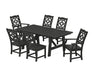 Martha Stewart by POLYWOOD Chinoiserie 7-Piece Rustic Farmhouse Dining Set in Black