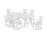 POLYWOOD® Prairie Arm Chair 7-Piece Rustic Farmhouse Dining Set in White