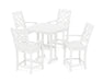 Martha Stewart by POLYWOOD Chinoiserie 5-Piece Counter Set in White