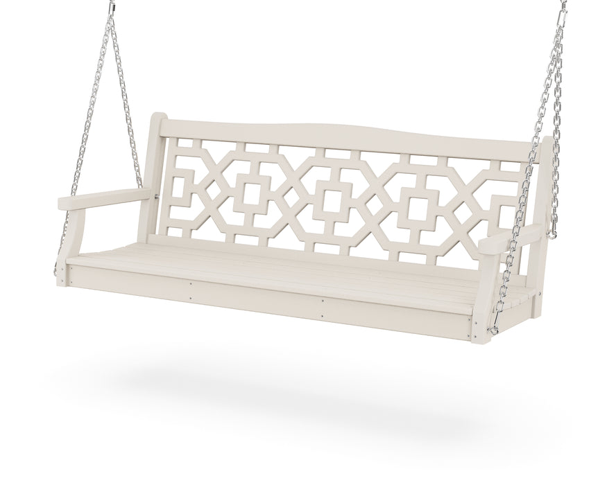 Martha Stewart by POLYWOOD Chinoiserie 60” Swing in Sand